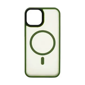 Гибридный чехол Connect для iPhone 13, магнитный, поликарбонат и ТПУ, зеленый