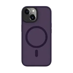 Гибридный чехол connect для iPhone 14 — магнитный, PC + TPU, тёмно-фиолетовый
