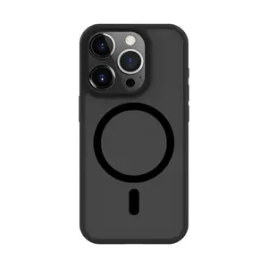 Гибридный чехол connect для iPhone 15 Pro — магнитный, PC + TPU, чёрный