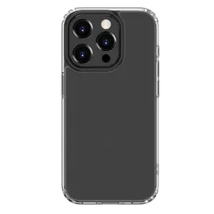 Silicone case for iPhone 15 Pro Max by connect — transparent, military shockproof