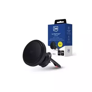 Magnetic Car Mount 3MK Car MagCharger – magnetic phone holder for car, universal wireless charger compatible with MagSafe-style devices