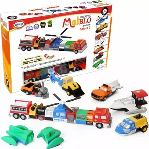 Transporta komplekts MALIK Popular Playthings Magnetic Mix or Match — magnētiskās mašīnas, 3+, daudzkrāsains