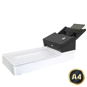 Avision ADF scanner AD360GF — A4 ADF, 600 x 1200 DPI, 100-sheet feeder, CIS, duplex, LCD, white