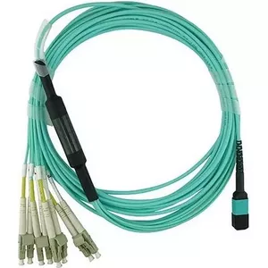 Сетевой кабель BlueOptics CBX-STH008BPQ-MXXN-UC4N-003M MTP-4xLC Multimode OM4 3 метра синий