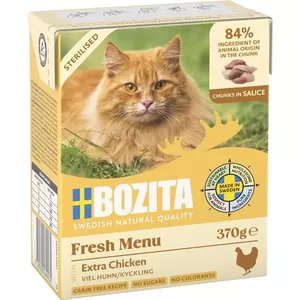 Влажный корм для кошек BOZITA Fresh Menu Chicken 370 г — взрослым, для любых пород, контроль веса