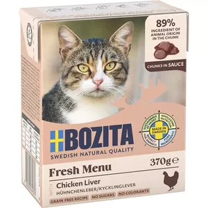 Влажный корм для кошек Bozita Fresh Menu с куриной печенью 370 г