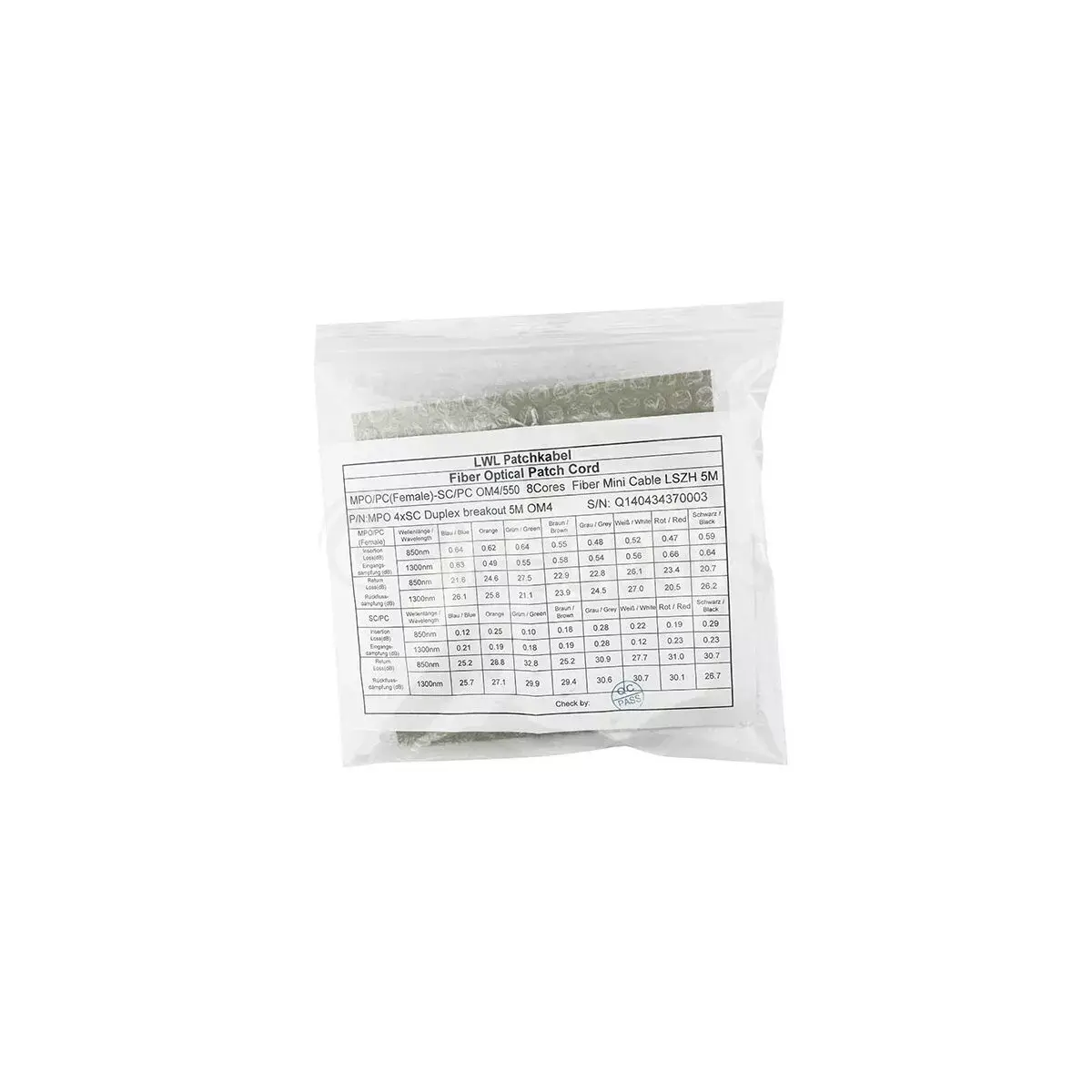 Tīkla kabelis BlueOptics SFP6142FU2MKB Photo 9