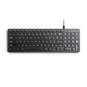 Perixx PERIBOARD-215 Wired and Wireless Keyboard, USB and Bluetooth, Scissor Switches, QWERTY US English, Black