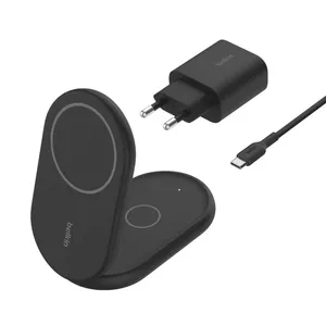 Belkin BoostCharge Austiņas, Viedtālrunis Melns USB Bezvadu lādēšana Ātrā uzlāde Iekštelpas