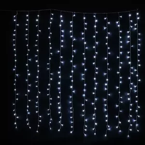 LED Curtain Lights CHRISTMAS_TO GARL CURT 400LED 4x3 m Col White IP44 Snowfall Effect