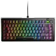 Mehāniskā spēļu tastatūra GLORIOUS GMMK 3 Pro 75% ISO DE ar Fox slēdžiem, melna