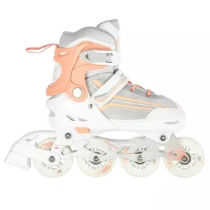 NILS EXTREME NH18190 2IN1 INLINE SKATES WHITE/PINK SIZE. S (29-33) WITH INTERCHANGEABLE HOCKEY SKATES