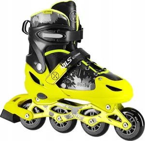 Inline skates Nils Extreme Rocko Yellow, adjustable size M S 31–34