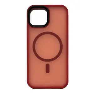 Защитный гибридный чехол connect для iPhone 15 — магнитный PC + TPU, красный