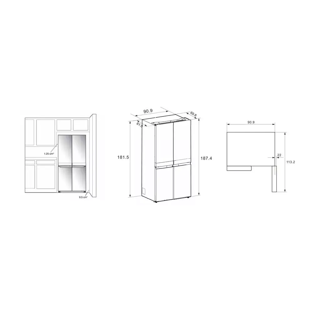 WHIRLPOOL WQ9 U3L EF side-by-side ledusskapis Photo 7