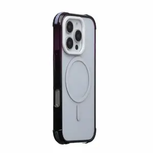 Защитный чехол Evelatus Defender для iPhone 16 Pro — градиент черно‑фиолетовый, совместим с MagSafe