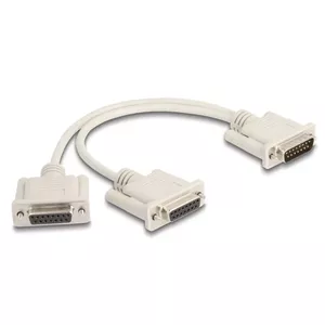 DeLOCK 65833 Serial Cable Beige 0.3 m DB-15 2 x DB-15