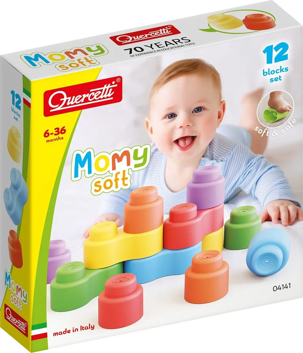 Soft Building Blocks QUERCETTI MOMY 12 Pieces Photo 2