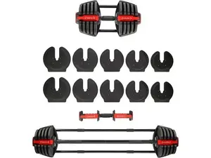 Regulējama stienīšu komplekts HMS SGR40 PRO SET 2in1 — svars 43.5 kg, maināmi stieņi un diski