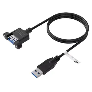 USB A to USB A cable EFB Elektronik K5265SW.1V2 — USB 3.2 Gen 1 (5 Gbit/s), 1 m, black, magnetically shielded