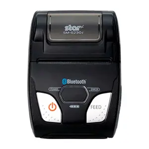 Мобильный принтер Star Micronics SM-S230i Термопечать 203 x 203 DPI Проводной и беспроводной Bluetooth USB Черный и серебристый