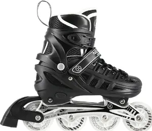 Inline skates Nils Extreme NH10905 size M 35-38 black with LED lights