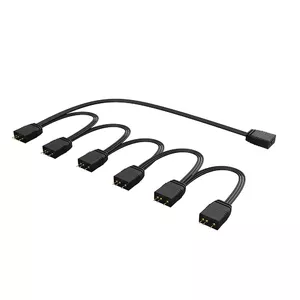 RGB splitter Akasa AK-CBLD13-85BK 1-to-6 addressable LED splitter cable