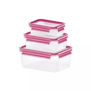 Food Storage Container EMSA 515584 Rectangular Green Transparent 3 pcs