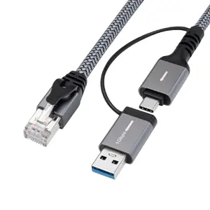 Кабель-адаптер MicroConnect MC-RJ45USBC-02 CAT6 RJ45 FTP в USB C 2м черный