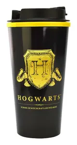 ThumbsUp termokrūze Harry Potter 450 ml — ceļojumu krūze melna un dzeltena