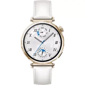 Смарт‑часы HUAWEI WATCH GT5 41mm — 1.32" AMOLED, 466×466, 323 мАч, корпус нержавеющая сталь, золотой, белый ремешок, 35 г