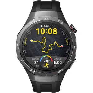 Смарт‑часы HUAWEI WATCH GT5 Pro 46mm — 1.43" AMOLED, GPS, 524 мАч, титановый корпус, черный ремешок