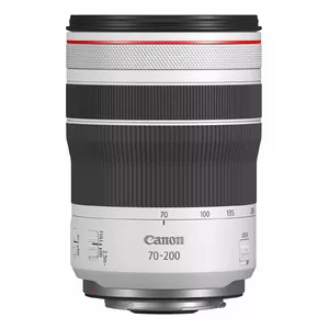 Telephoto zoom lens Canon RF 70-200mm F4L IS USM — 70–200mm, F4, IS, 16 elements/11 groups, 0.28× magnification, white