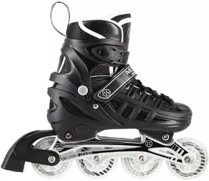Inline skates nils extreme NH10905 size M (31–34) black with LED lights