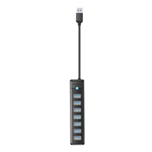 USB концентратор ORICO PW7U 7 портов USB 3.0, чёрный