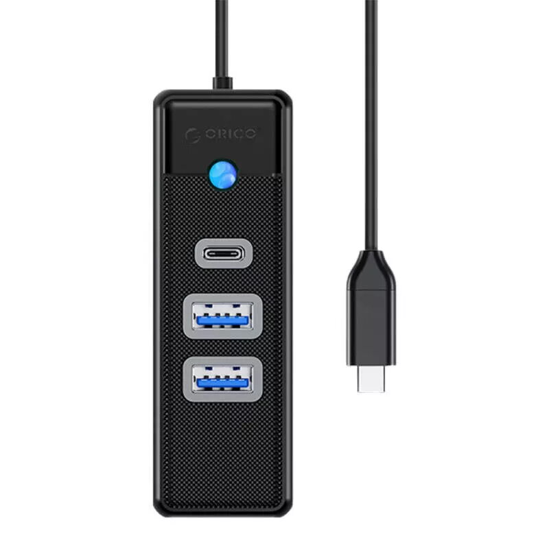 USB-C hubs ORICO PWC2U-C3-015-BK-EP-I ar 2x