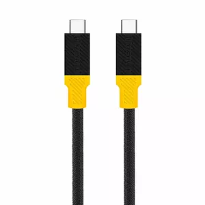 USB cable Tactical BlackBird 1 m Black/Yellow USB4