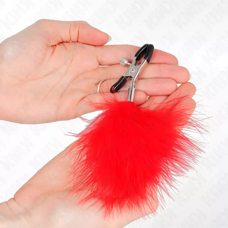 Krūšu skava KINK Feather Nipple Clamp 7 cm Photo 3