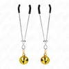Nipple clamps KINK Thin Bell Gold 7 cm Photo 2
