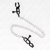 Nipple clamps KINK flat chain silver 30 cm Photo 2