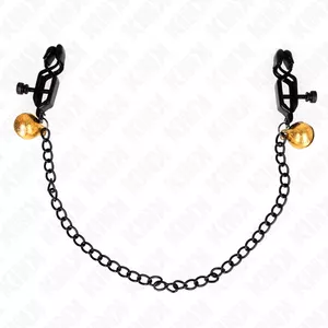 Nipple clamps KINK D-240981 flat chain silver 30 cm, adjustable clamp pressure
