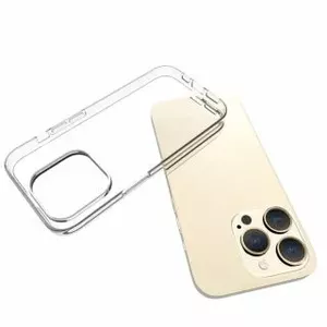 Protective Clear Silicone Case connect for Apple iPhone 15 Pro 1.5mm TPU Transparent