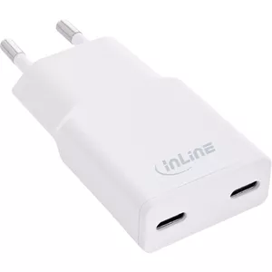 Зарядное устройство InLine 31509C Dual USB-C PD PPS 30W Белое