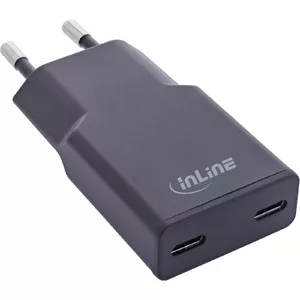Зарядное устройство InLine USB с двумя USB-C PD PPS 30W черное