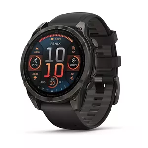 Спортивные смарт‑часы GARMIN fenix 8 Black, корпус 47 мм, AMOLED 1.4", сапфировое стекло, GPS/GLONASS/Galileo, 16 дней работы