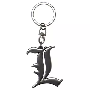 3D Keychain ABYstyle DEATH NOTE L Symbol Metal Silver 40x50mm