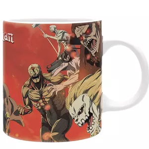 Ceramic mug ABYstyle ATTACK ON TITAN Battle S4, 330–350 ml capacity, dishwasher-safe