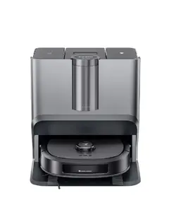Eureka J20 Robot Vacuum Cleaner, Bagless, 0.25 L, Black, with Mop Washing and Charging Base Station
