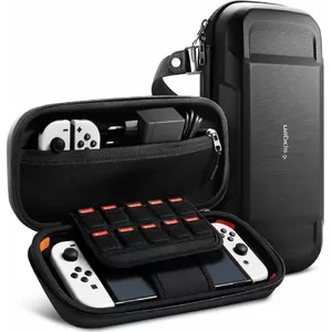 Cietais korpuss Spigen Rugged Armor Pro Pouch priekš Nintendo, EVA un poliuretāns, melns, 284.5×134.9×76 mm