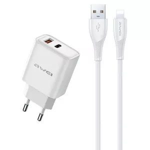 Charger Awei PD81L 22.5W USB-C to Lightning cable included, PD81L